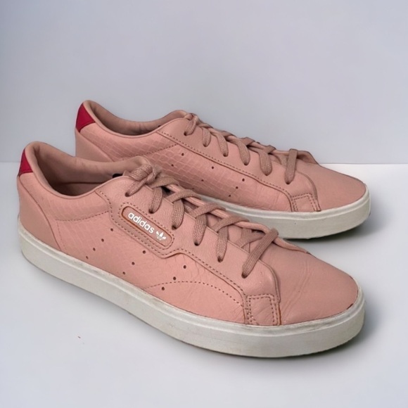 Adidas Leather Originals Blush Pink Leather Comfort Walking Sneakers, Size 8.5 - Picture 12 of 12